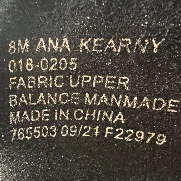 A. N. A. Kearny Ballet Flats Black‎ Faux Suede Ankle Strap With Buckle 8 NWT - Picture 11 of 13